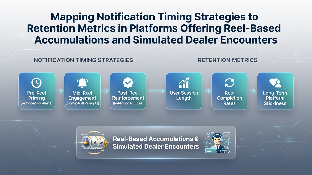 Dashboard showing notification timing analytics mapped against user retention curves in reel and dealer platforms