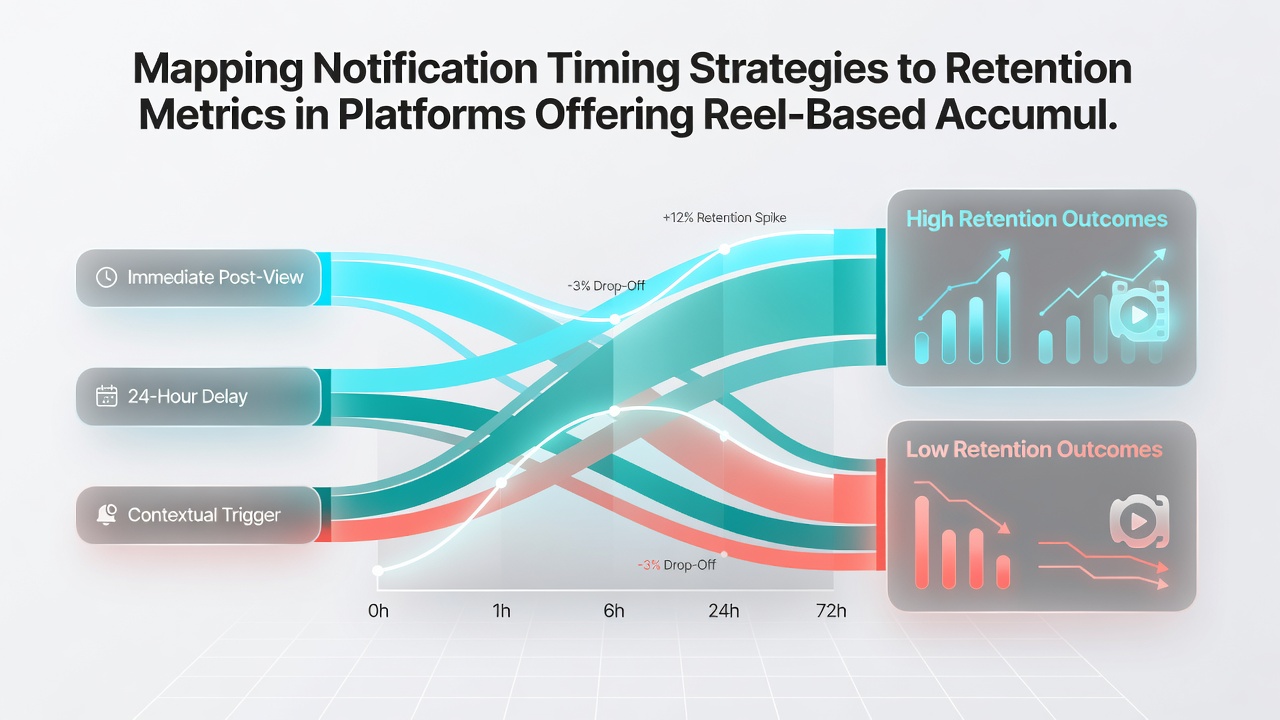 Heatmap of notification send times versus retention percentages across reel accumulations and dealer tables