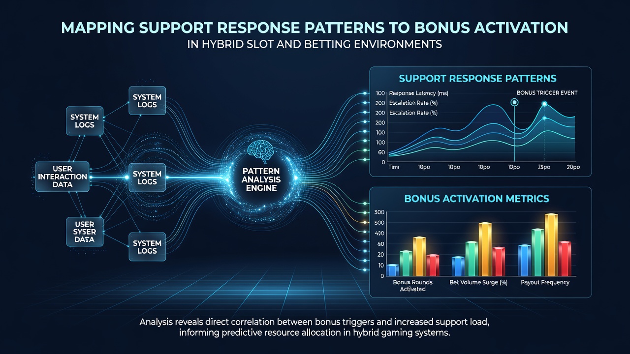 Data visualization of support response times versus bonus activation rates in hybrid environments