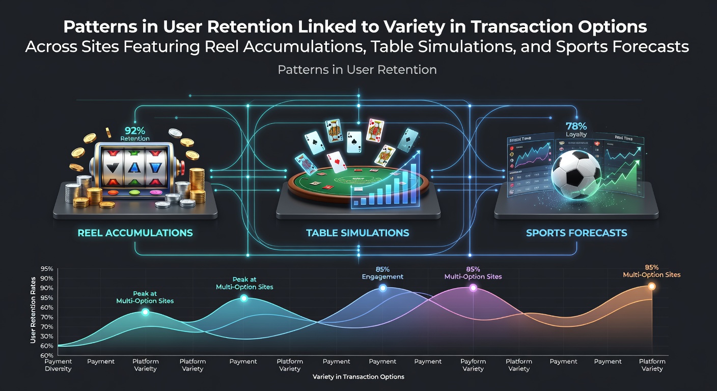 User retention trends across online gaming platforms with multiple transaction methods